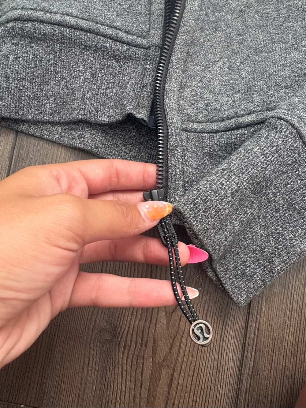 lululemon athletica Heather Gray Zip-Up Scuba Jacket